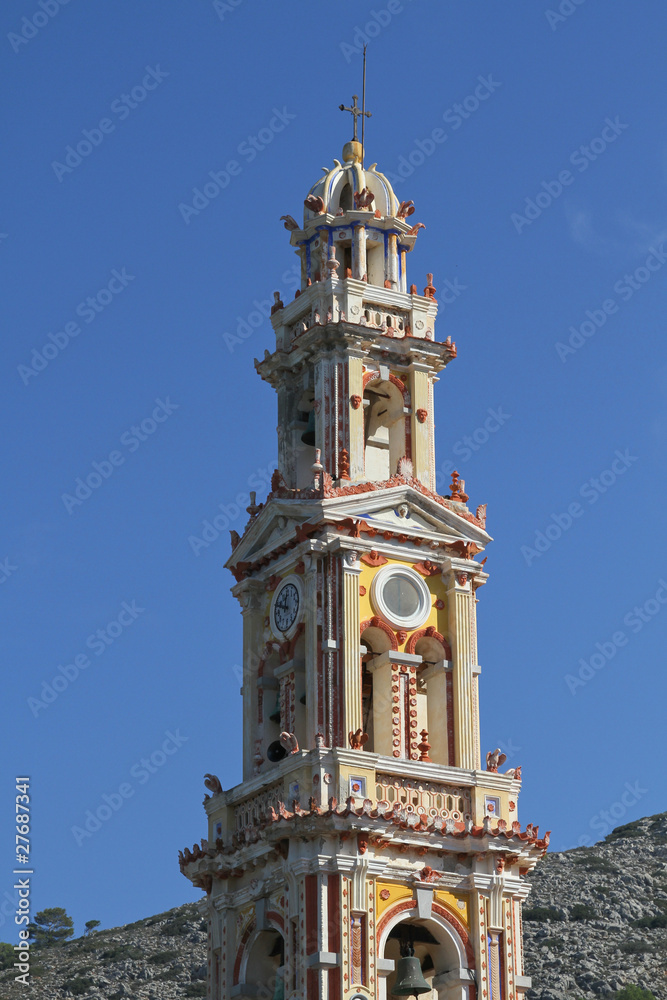 Glockenturm vom Kloster Panormitis, Symi