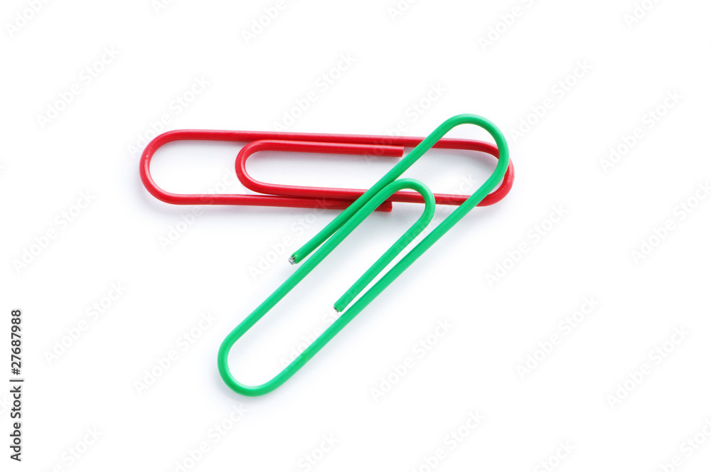 Close up of many colourful paper clips Close up of many colourful paper clips
