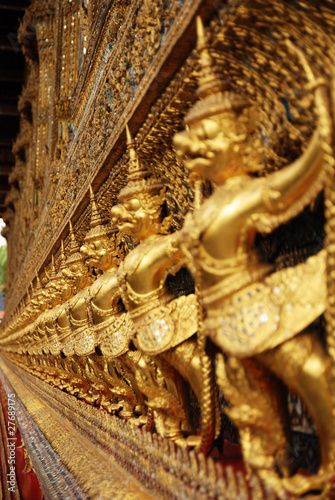 Gold Garuda in front of the church