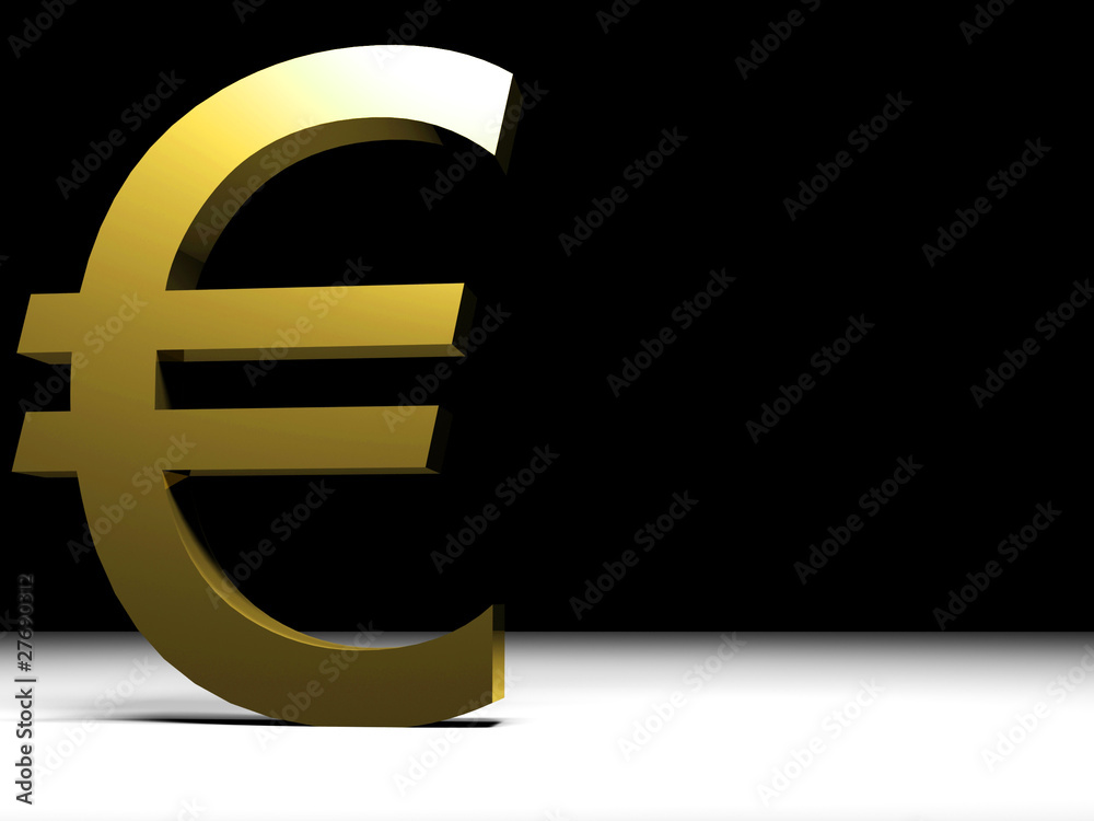 Tridimensional euro symbol Tridimensional euro symbol