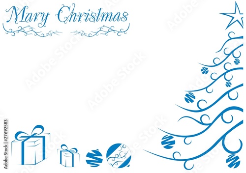 christmas card in white