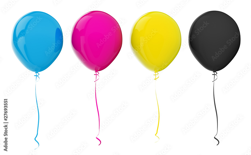 Balloons. CMYK colors