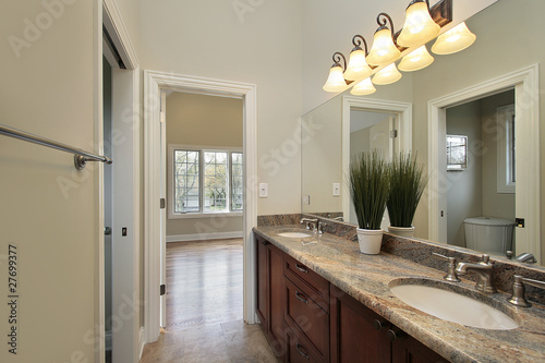 Bath room in new construction home photo