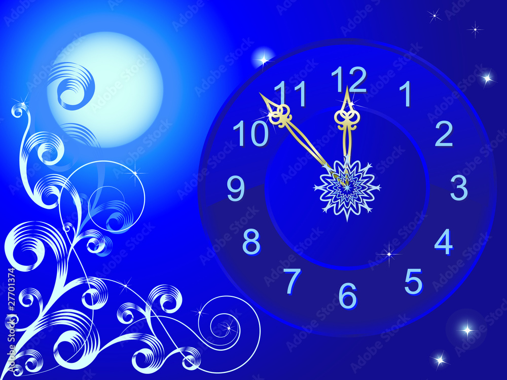 Fototapeta premium Christmas clock