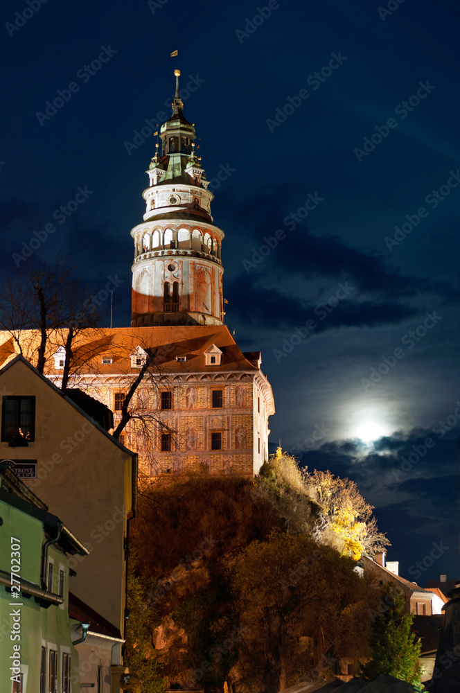 Castle Tower in Cesky Krumlov Castle Tower in Cesky Krumlov