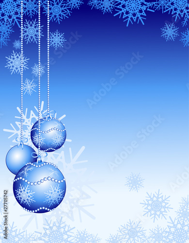 Christmas background in blue
