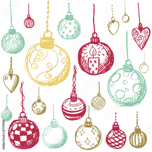 doodle set - christmasballs