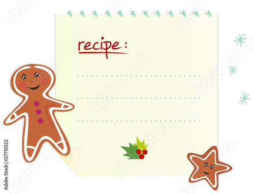 Christmas banner / recipe with blank space. VECTOR