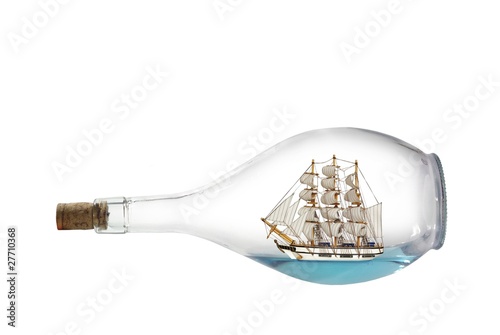 sailcloth ship in bottle