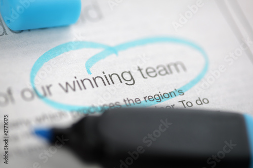 Winning team
