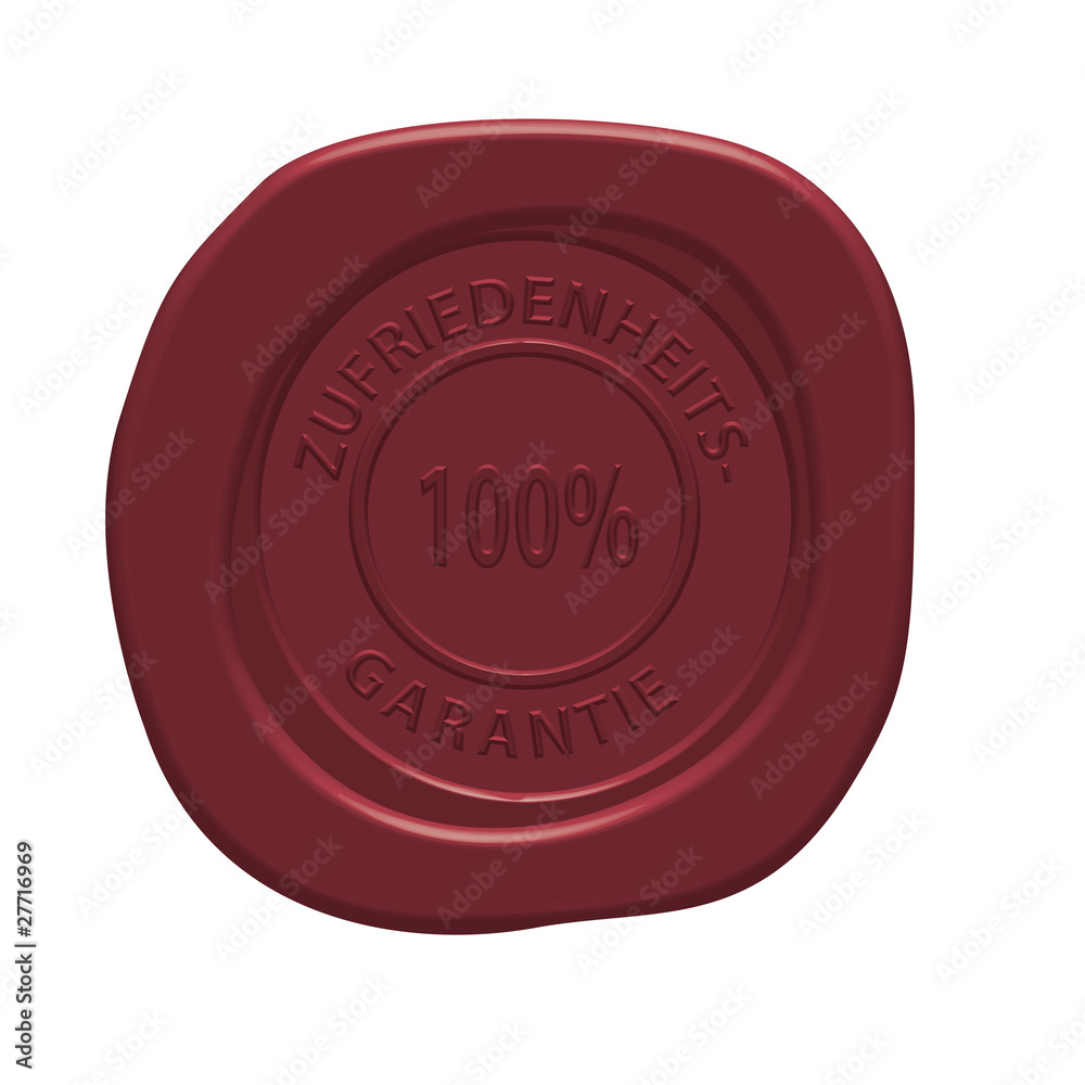 Wachssiegel Zufriedenheitsgarantie Wachssiegel Zufriedenheitsgarantie