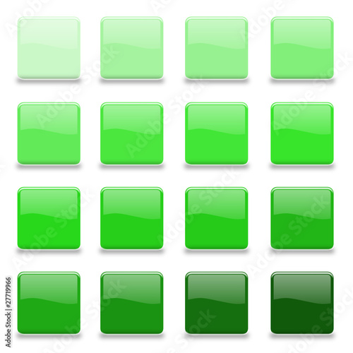 16 Vektor Buttons grün