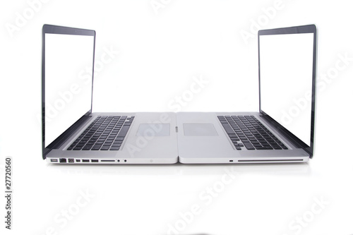 two aluminium design laptops