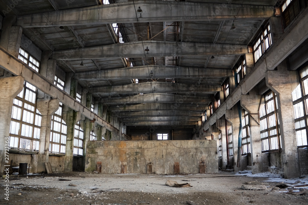Abandoned Industrial interior Abandoned Industrial interior