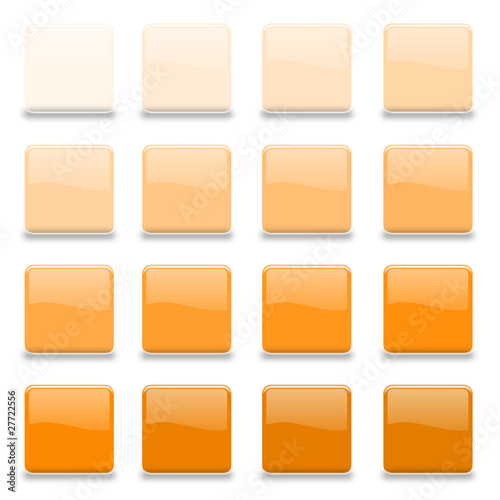 16 Vektor Buttons orange