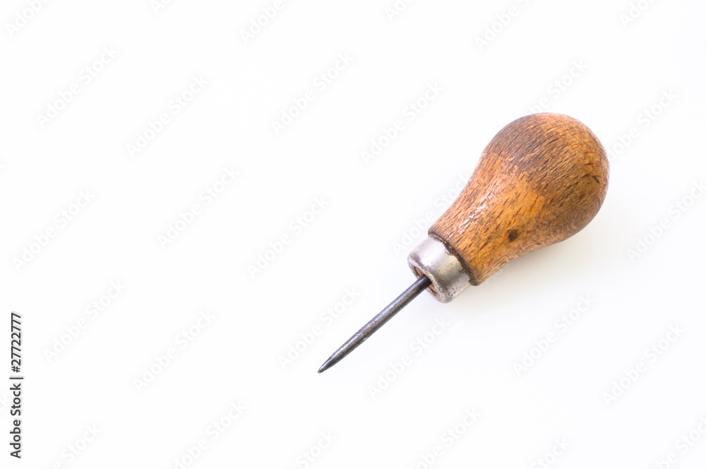 Εκτύπωση καμβά old small awl used by carpenter
