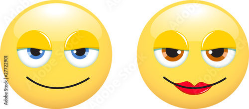 Smiley hombre mujer