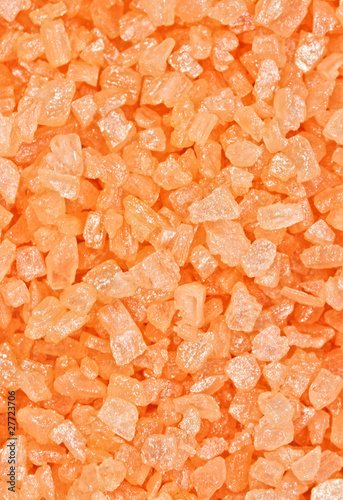 Orange dead sea salt texture background