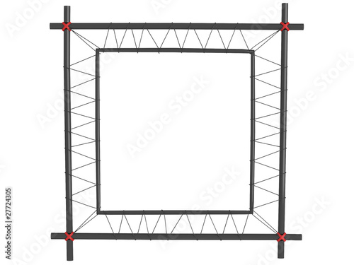 Black picture frames , isolated