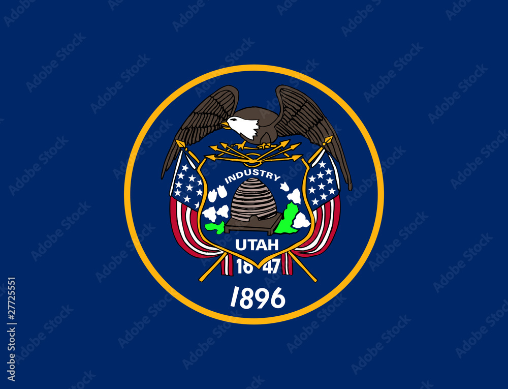 Naklejka premium Utah state flag