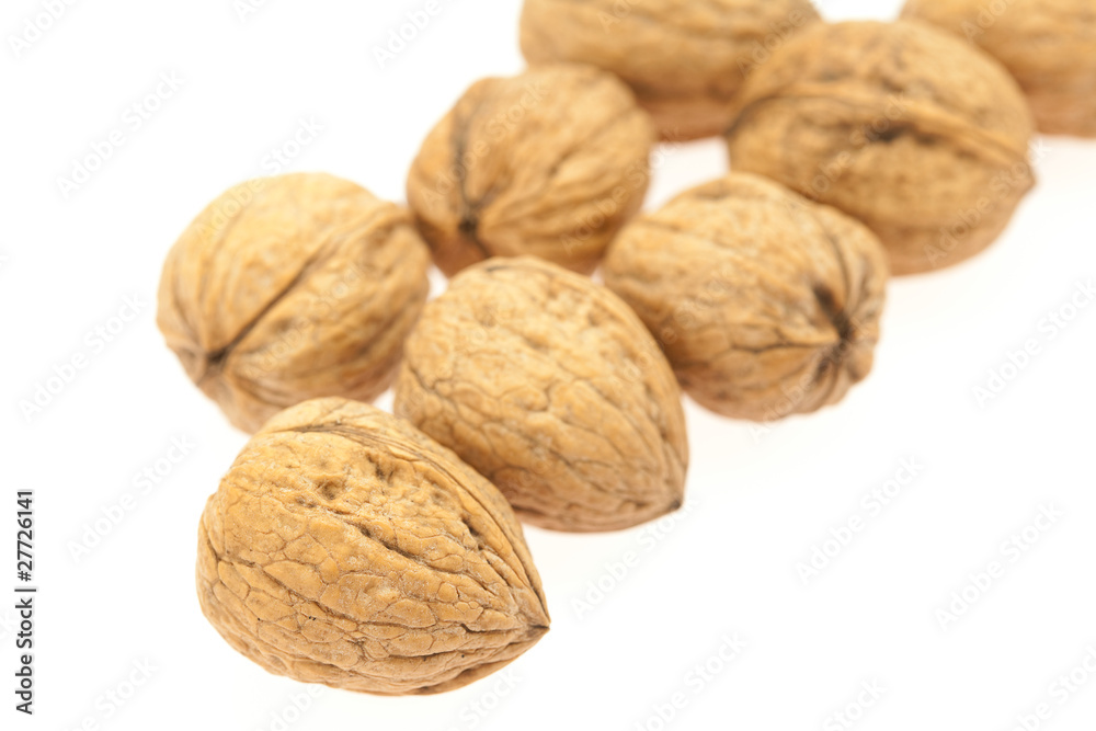 Walnuts isolated on white Walnuts isolated on white