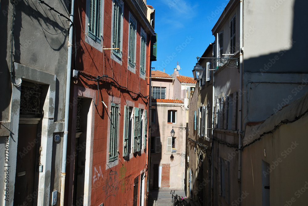 Les maisons du quartier du Panier à Marseille