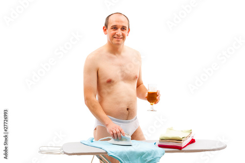 фотографія Male working in the hosue