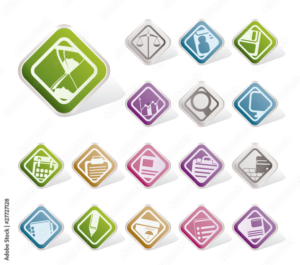 Simple Business and office icons vector icon set Simple Business and office icons vector icon set