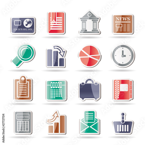 Business and Office Realistic Internet Icons