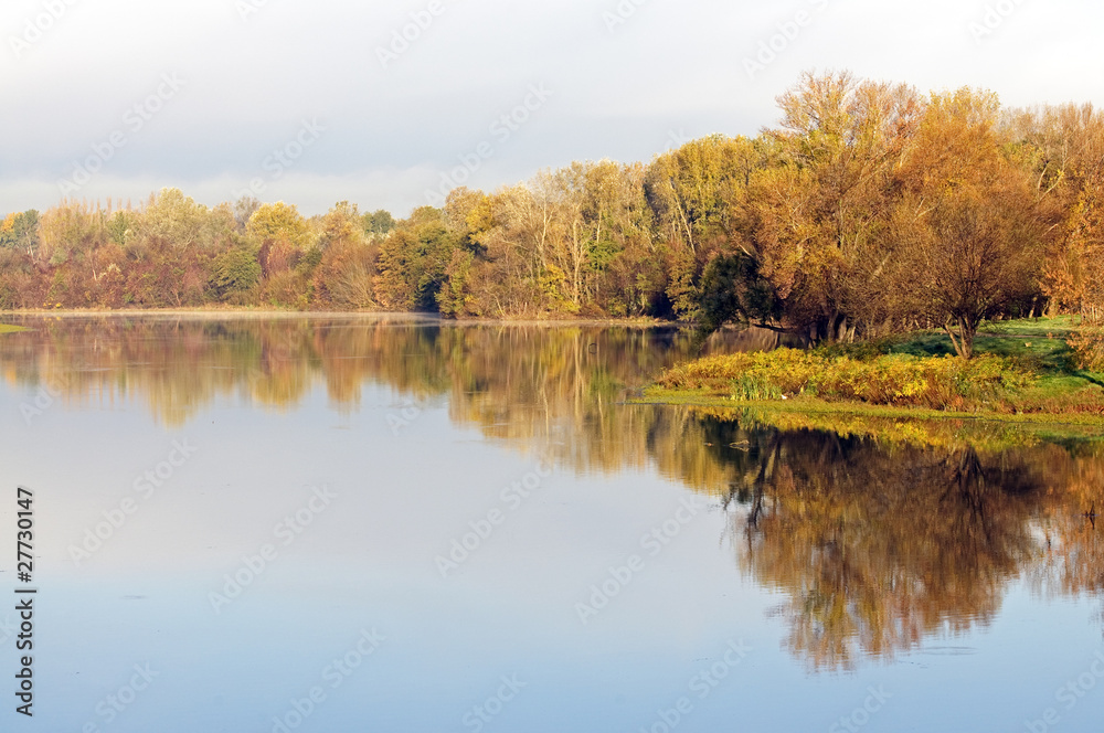 Paysage de Camargue en automne