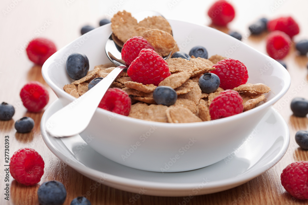 cereal with berries cereal with berries