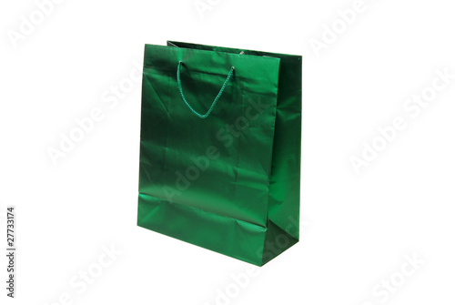 Green foil gift bag