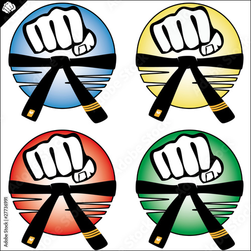 MARTIAL ARTS SIMBOL,LOGO SET.Vector