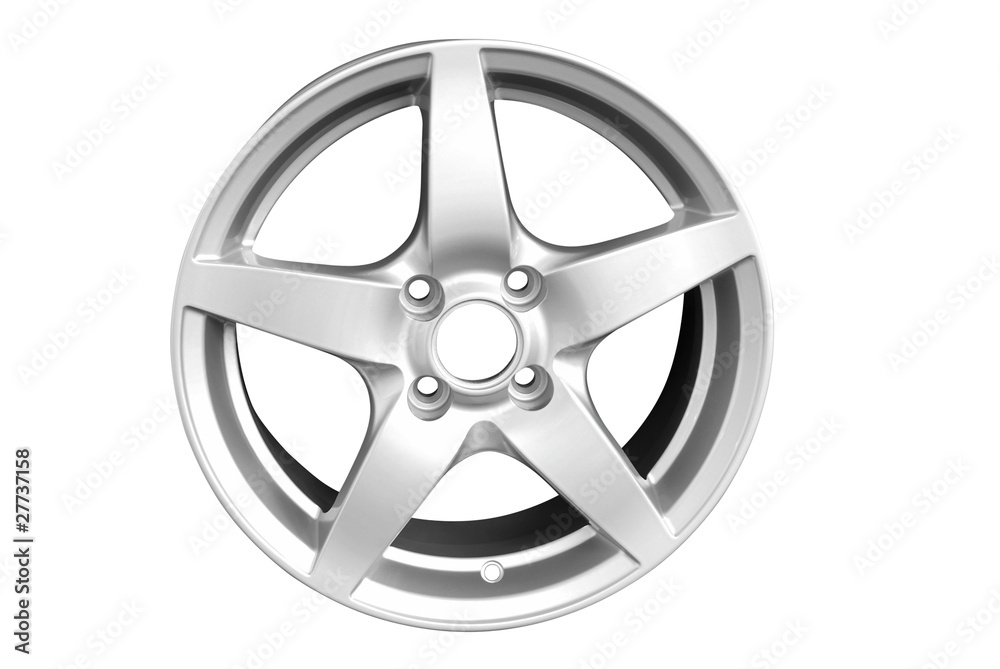 silver aluminum wheel rim isolated silver aluminum wheel rim isolated