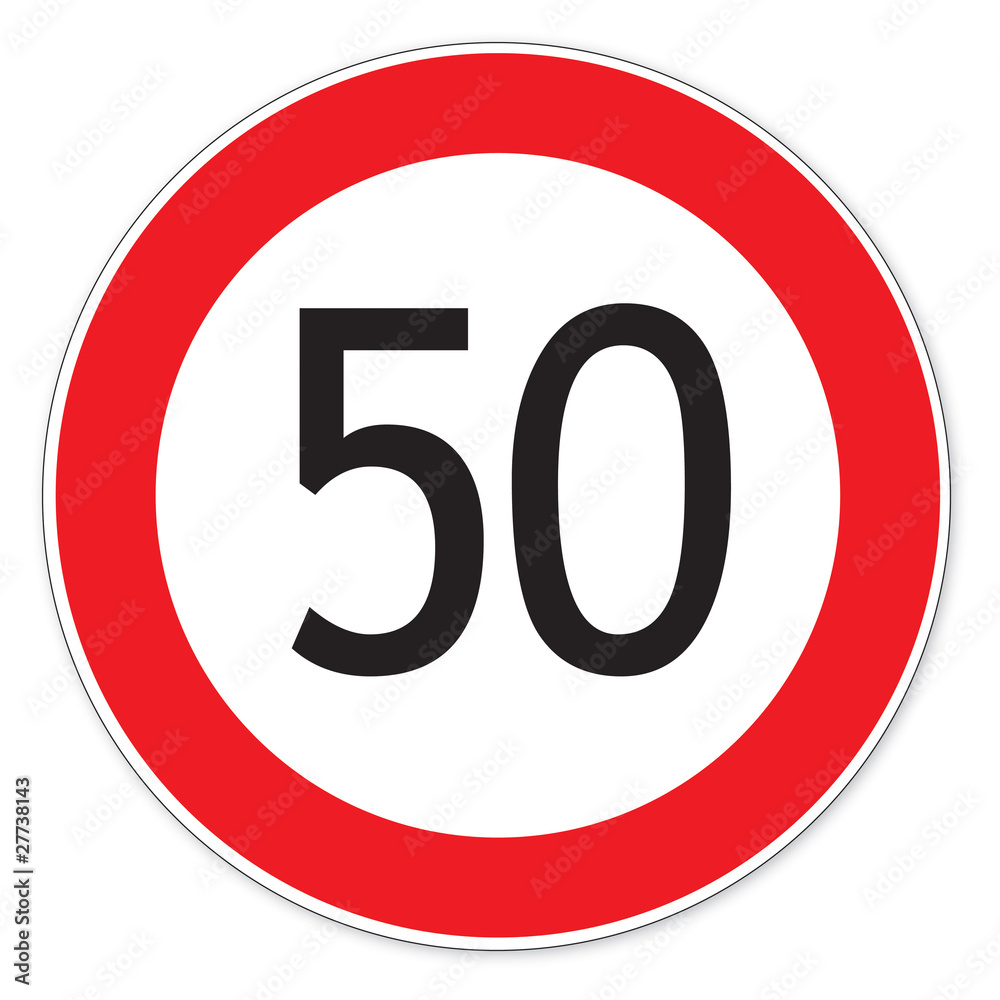 Schild (36) Zulässige Höchstgeschwindigkeit Schild (36) Zulässige Höchstgeschwindigkeit