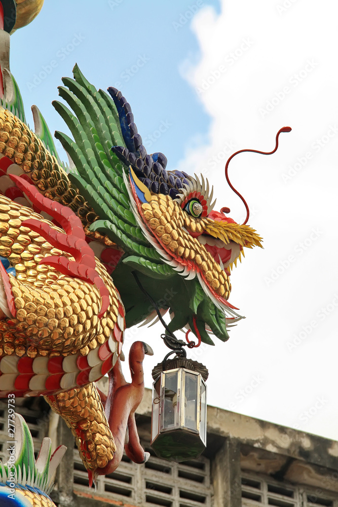 Fototapeta premium dragon on blue sky