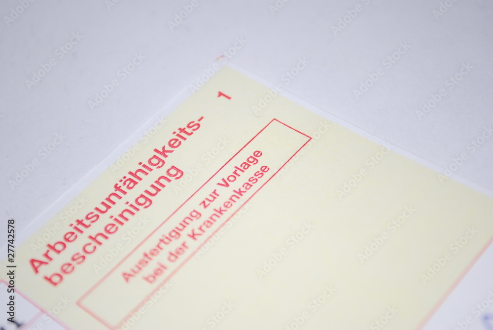 Arbeitsunfähigkeitsbescheinigung Arbeitsunfähigkeitsbescheinigung