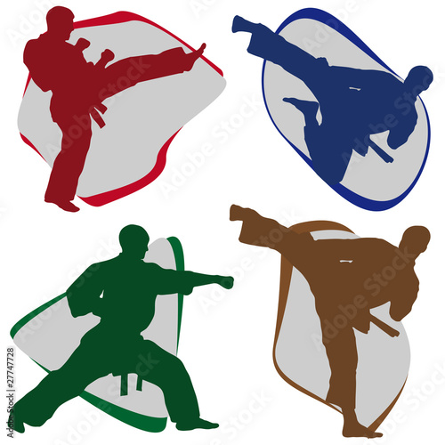 MARTIAL ARTS SIMBOL, LOGO SET.Vector