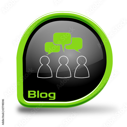 Button Blog grün Kreiseck