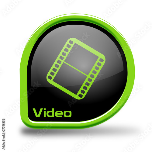 Button Video grün Kreiseck