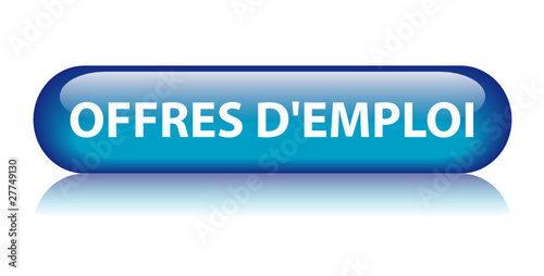 Bouton OFFRES D’EMPLOI (recrutement recherche chômage postuler)