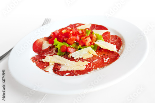 Meat Carpaccio with Parmesan Ch  eese and vegetable
