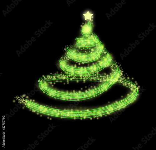 Green christmas tree background