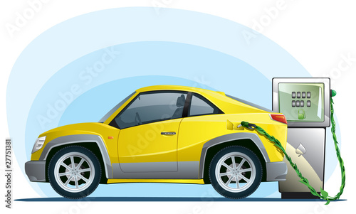 eco car on the bio fuel
