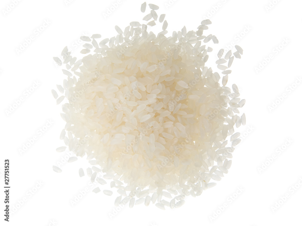 Pile of rice isolated on white Pile of rice isolated on white