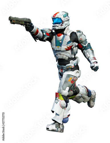 astronaut hero with a gun © DM7