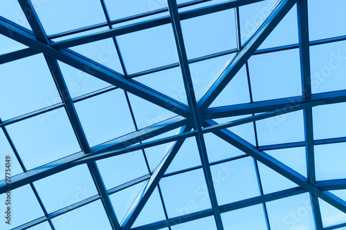 Transparent ceiling inside modern building