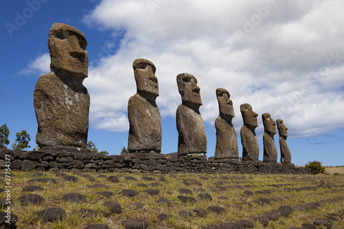 Ahu Akivi, easter island, chile, Moai photo