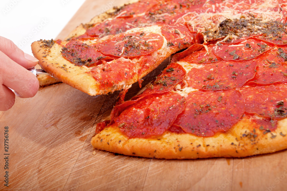 Delicious pepperoni pizza Delicious pepperoni pizza