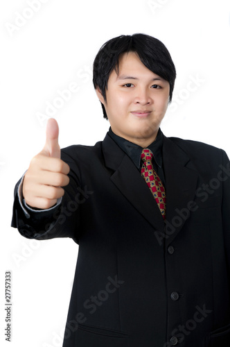 Business Man Give Thumbs